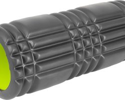 Amila Κύλινδρος Ισορροπίας Foam Roller Plexus Φ14x33cm Μαύρο/Λάιμ