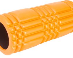 Amila Κύλινδρος Ισορροπίας Foam Roller Plexus 14x33cm Πορτοκαλί/Μαύρο