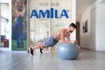 Amila Gymball 75cm Μπάλα Γυμναστικής Γκρι - Image 4